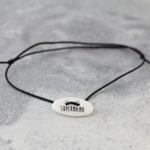 Armband Porzellan "Supermama"