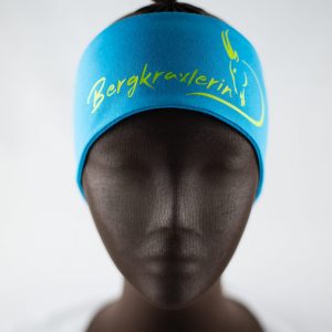 "Bergkraxlerin" Stirnband türkis/limette